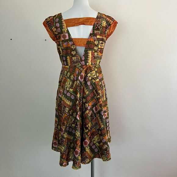 Vintage printed handmade dress - Picture 8 of 13